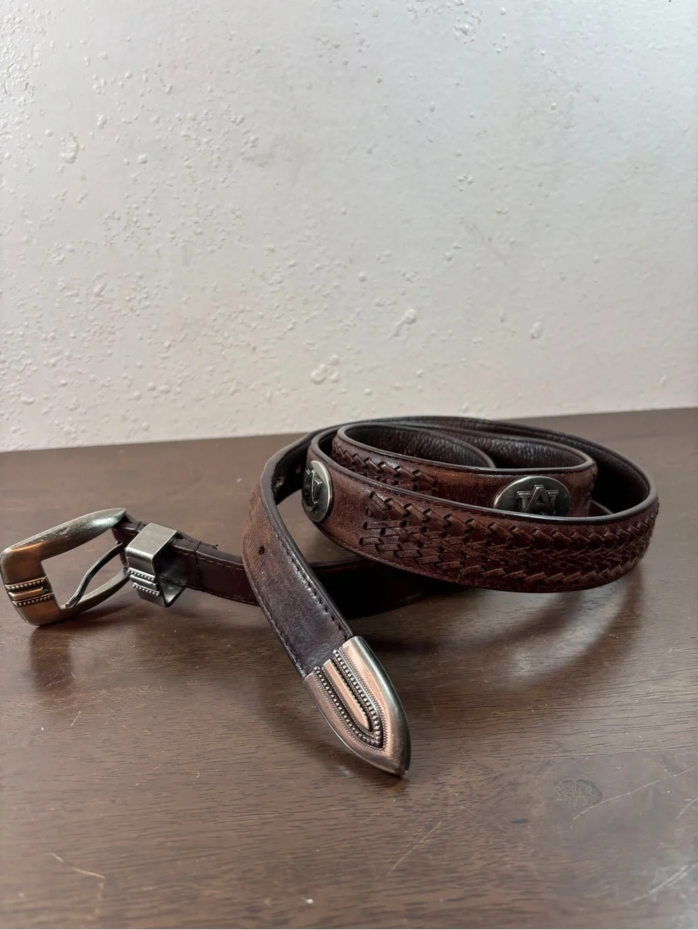 Auburn Tiger Men’s Collegiate Leather Belt
